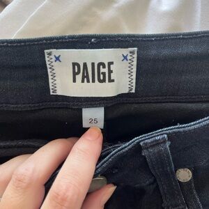 PAIGE Women's Charcoal Skinny Jeans